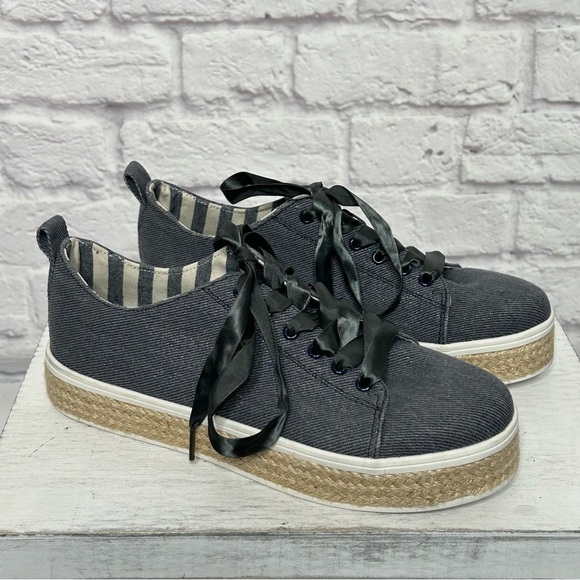 United Colors of Benetton Denim Platform Espadrilles - Picture 6 of 16